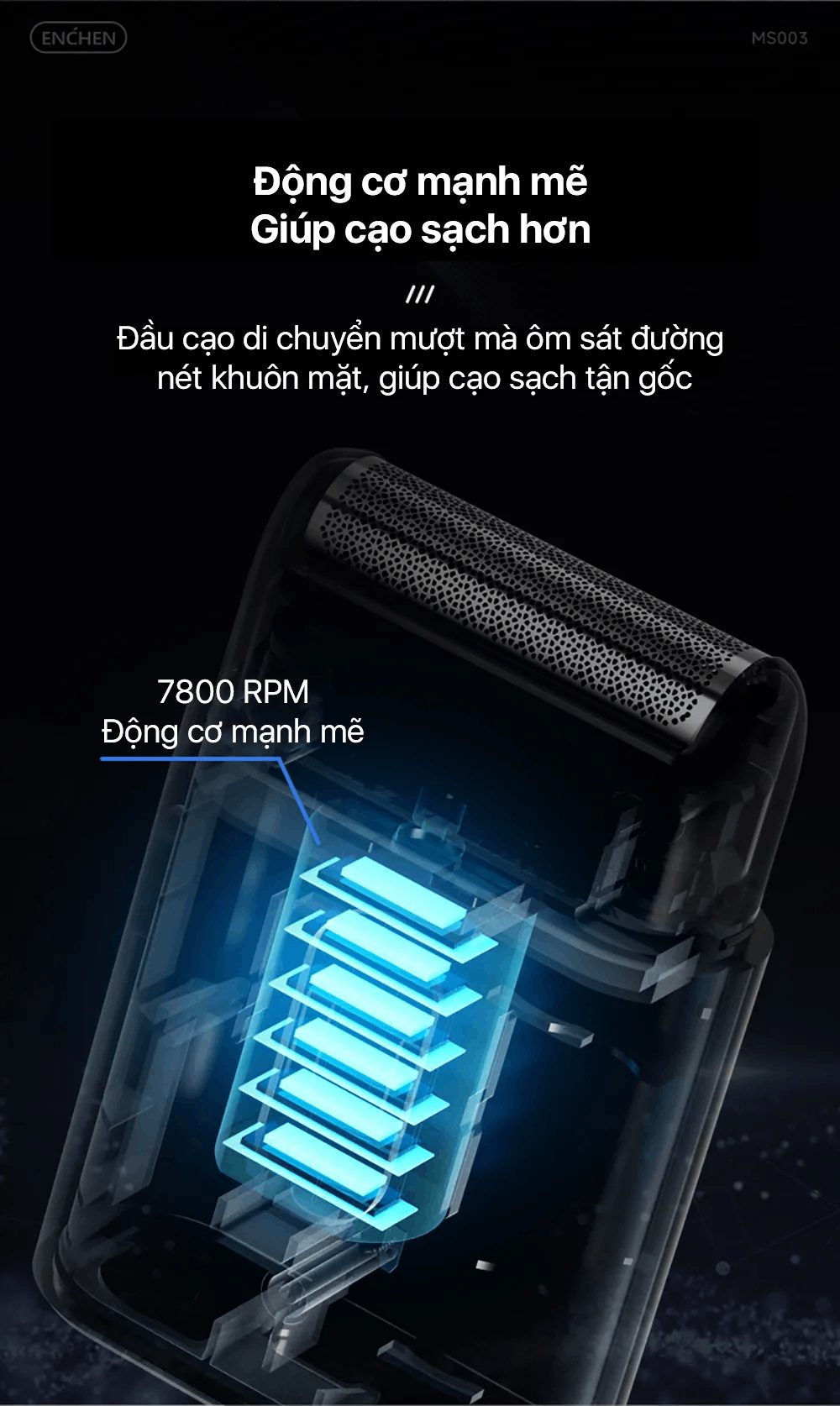 Động cơ hoạt động mạnh mẽ, êm ái
