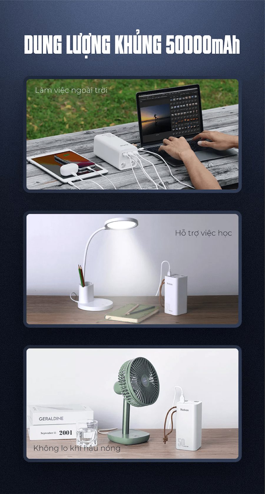 Pin Li-Polymer cao cấp dung lượng 50000mAh
