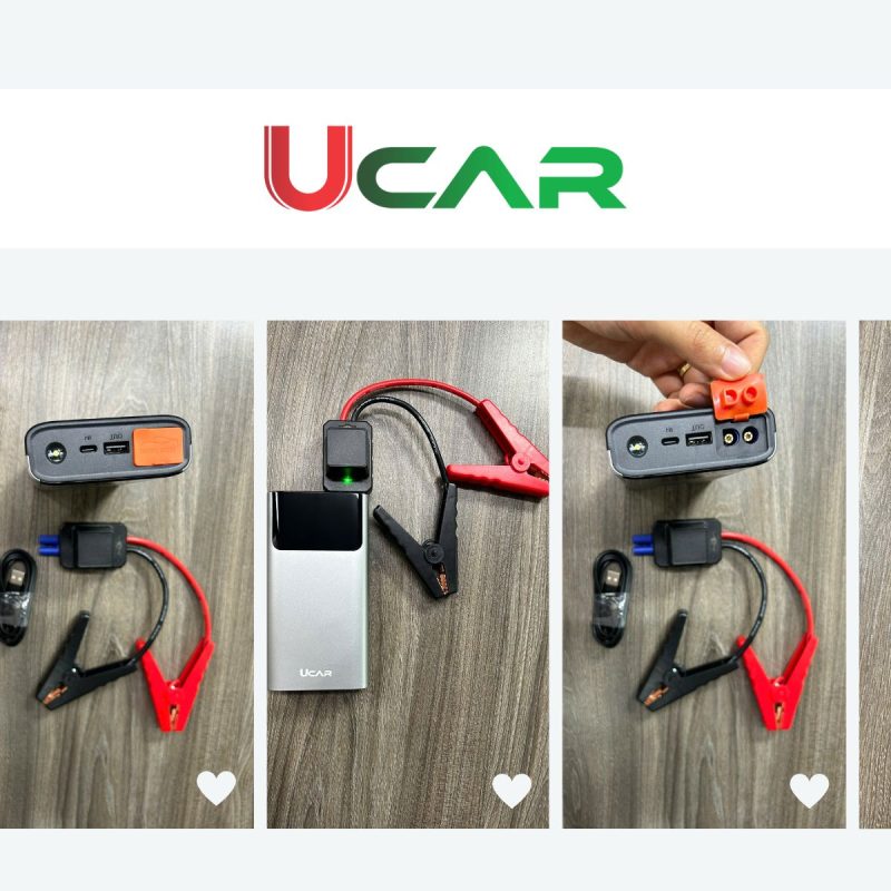 Kích bình ô tô UCAR kiêm sạc dự phòng điện thoại, pin 10000mAh kích điện Cứu hộ xe hơi Car Jump Starter