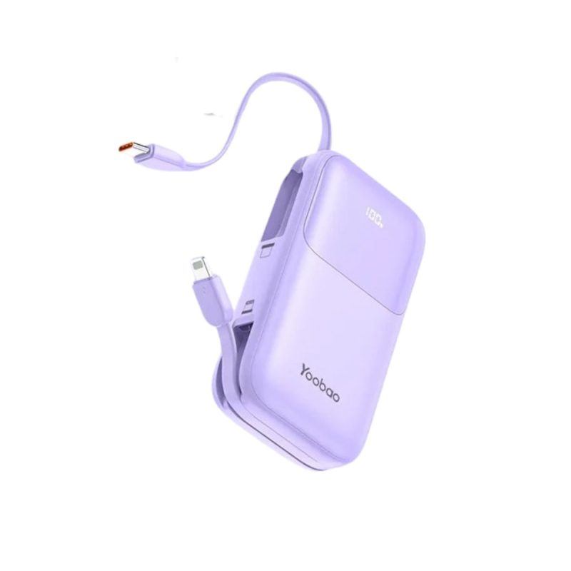 Pin sạc dự phòng 10000mAh 22.5W YOOBAO LQ10/Q17 có cáp sạc gắn liền hỗ trợ sạc nhanh