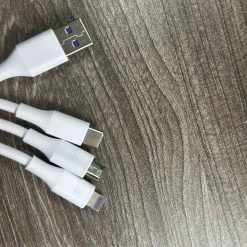 Dây cáp sạc nhanh 3 trong 1 66W YOOBAO YB-4003 3 Trong 1 USB-A Sang C+L+Micro USB cáp sạc nhanh cáp dữ liệu