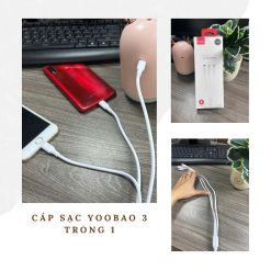 Dây cáp sạc nhanh 3 trong 1 66W YOOBAO YB-4003 3 Trong 1 USB-A Sang C+L+Micro USB cáp sạc nhanh cáp dữ liệu