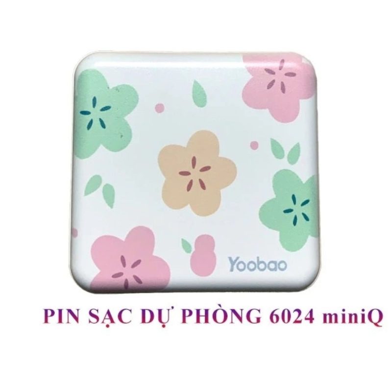 Pin sạc dự phòng mini 10000mAh Yoobao 6024 miniQ gọn nhẹ trẻ trung, 2 cổng vào kiêm ra
