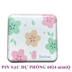 Pin sạc dự phòng mini 10000mAh Yoobao 6024 miniQ gọn nhẹ trẻ trung, 2 cổng vào kiêm ra