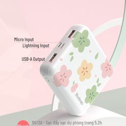 Pin sạc dự phòng mini 10000mAh Yoobao 6024 miniQ gọn nhẹ trẻ trung, 2 cổng vào kiêm ra