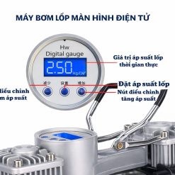 Máy Bơm Lốp ô Tô 2 Xilanh Ucar Air Compressor , đồng Hồ Hiển Thị Kỹ Thuật Số, Tự động Dừng Khi đạt áp Suất, Công Suất Lớn-3